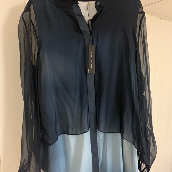 NWT Ellie Tahari semi sheer blouse! - Picture 5 of 5